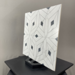 Gạch Vân Họa Tiết Nghệ Thuật 60x60 Trắng Mờ Tự Nhiên HCMD4.5AR