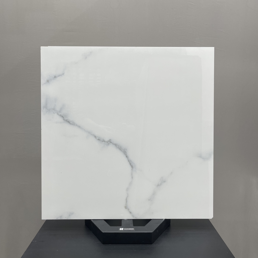 RVTD1.2MA – 60 x 60 cm – MARBLE GẠCH VÂN ĐÁ MARBLE TRẮNG BÓNG KÍNH – MÀI MEN PORCELAIN GỐM SỨ THÂN GẠCH MÀU XÁM