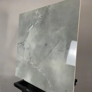 HCMD5.125ST - 100 x 100 cm STONE GẠCH VÂN ĐÁ GRANITE XÁM BÓNG KÍNH TRÁNG GƯƠNG PORCELAIN GỐM SỨ THÂN GẠCH HẠT MÈ - Hình ảnh 3