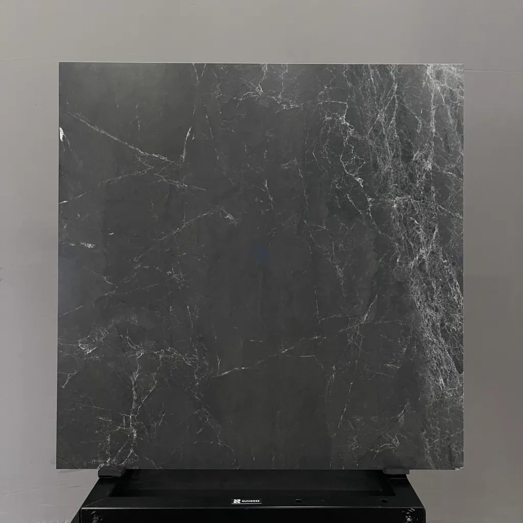 HCMD18.2ST – 80 x 80 cm – STONE GẠCH VÂN ĐÁ GRANITE ĐEN MỜ MỊN PORCELAIN GỐM SỨ THÂN GẠCH HẠT MÈ