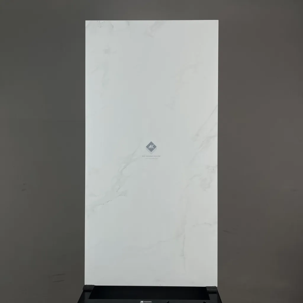 HCMD9.16MA – 60 x 120 cm MARBLE GẠCH VÂN ĐÁ MARBLE TRẮNG  BÓNG KÍNH – MÀI MEN PORCELAIN GỐM SỨ THÂN GẠCH HẠT MÈ