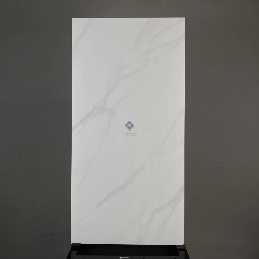 HCMD9.17MA – 60 x 120 cm MARBLE GẠCH VÂN ĐÁ MARBLE TRẮNG  BÓNG KÍNH – MÀI MEN PORCELAIN GỐM SỨ THÂN GẠCH HẠT MÈ