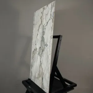 HCMD9.22ST - 60 x 120 cm STONE GẠCH VÂN ĐÁ XÁM BÓNG KÍNH - MÀI MEN SEMI PORCELAIN BÁN SỨ THÂN GẠCH HẠT MÈ - Hình ảnh 4