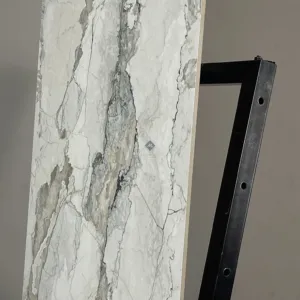 HCMD9.22ST - 60 x 120 cm STONE GẠCH VÂN ĐÁ XÁM BÓNG KÍNH - MÀI MEN SEMI PORCELAIN BÁN SỨ THÂN GẠCH HẠT MÈ - Hình ảnh 5