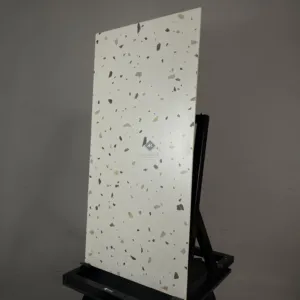 HCMD9.25TE - 60 x 120 cm TERRAZZO GẠCH VÂN SỎI ĐÁ TRỘN XI MĂNG MÀI KEM MỜ TỰ NHIÊN SEMI PORCELAIN BÁN SỨ THÂN GẠCH HẠT MÈ - Hình ảnh 3