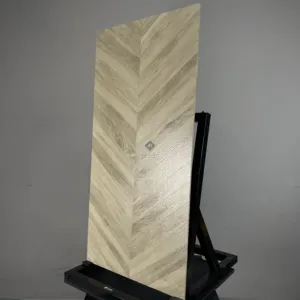 HCMD9.44WO - 60 x 120 cm WOOD GẠCH VÂN GỖ VÀNG MỜ HIỆU ỨNG VỆT CHÌM CARVING SEMI PORCELAIN BÁN SỨ THÂN GẠCH HẠT MÈ - Hình ảnh 3