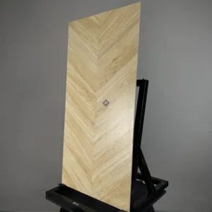 HCMD9.45WO - 60 x 120 cm WOOD GẠCH VÂN GỖ VÀNG MỜ HIỆU ỨNG VỆT CHÌM CARVING SEMI PORCELAIN BÁN SỨ THÂN GẠCH HẠT MÈ - Hình ảnh 3