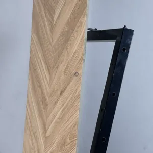 HCMD9.46WO - 60 x 120 cm WOOD GẠCH VÂN GỖ NÂU MỜ HIỆU ỨNG VỆT CHÌM CARVING SEMI PORCELAIN BÁN SỨ THÂN GẠCH HẠT MÈ - Hình ảnh 4