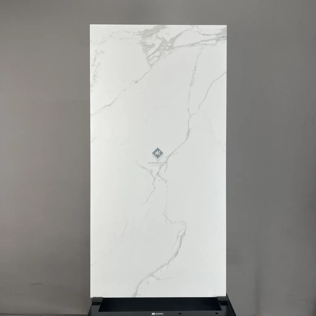 HCMD24.1MA – 60 x 120 cm – MARBLE GẠCH VÂN ĐÁ MARBLE TRẮNG BÓNG KÍNH – MÀI MEN PORCELAIN GỐM SỨ THÂN GẠCH MÀU TRẮNG
