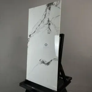 HCMD9.53MA - 60 x 120 cm MARBLE GẠCH VÂN ĐÁ MARBLE TRẮNG BÓNG KÍNH - MÀI MEN SEMI PORCELAIN BÁN SỨ THÂN GẠCH HẠT MÈ - Hình ảnh 3