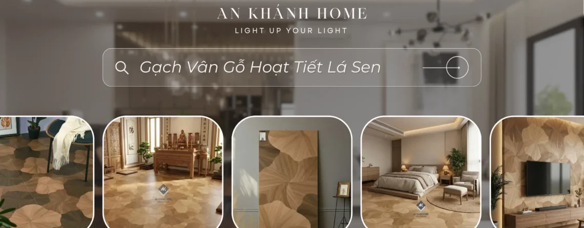 gạch vân gỗ họa tiết lá sen