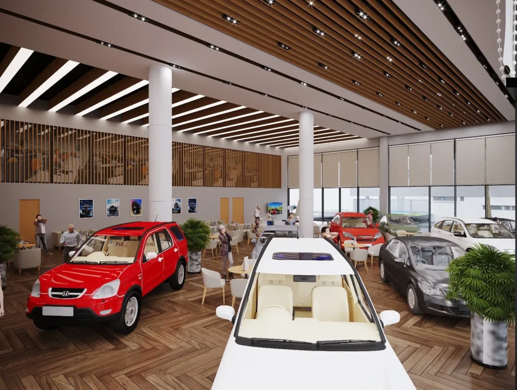 Không Gian Bên Trong Từ Gạch Vân Gỗ & Nghệ Thuật Lát Xương Cá