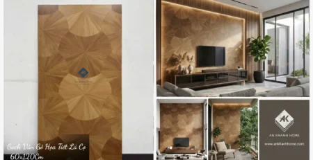 Gạch vân gỗ họa tiết lá cọ 60x120