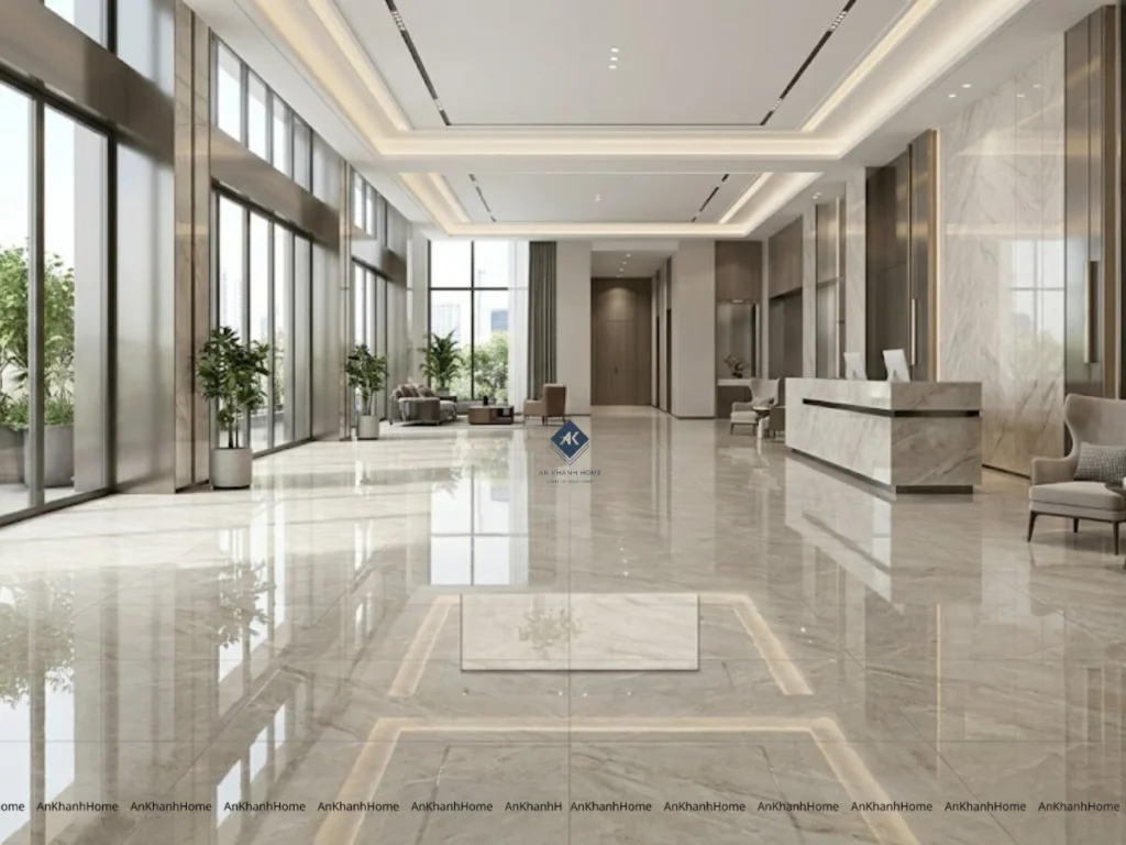 Gạch Bóng được ứng dụng trong Khu Vực Đại Sảnh