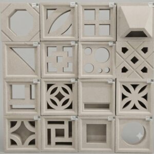 GẠCH BÔNG GIÓ XI MĂNG MÀU TRẮNG 19x19x8Cm