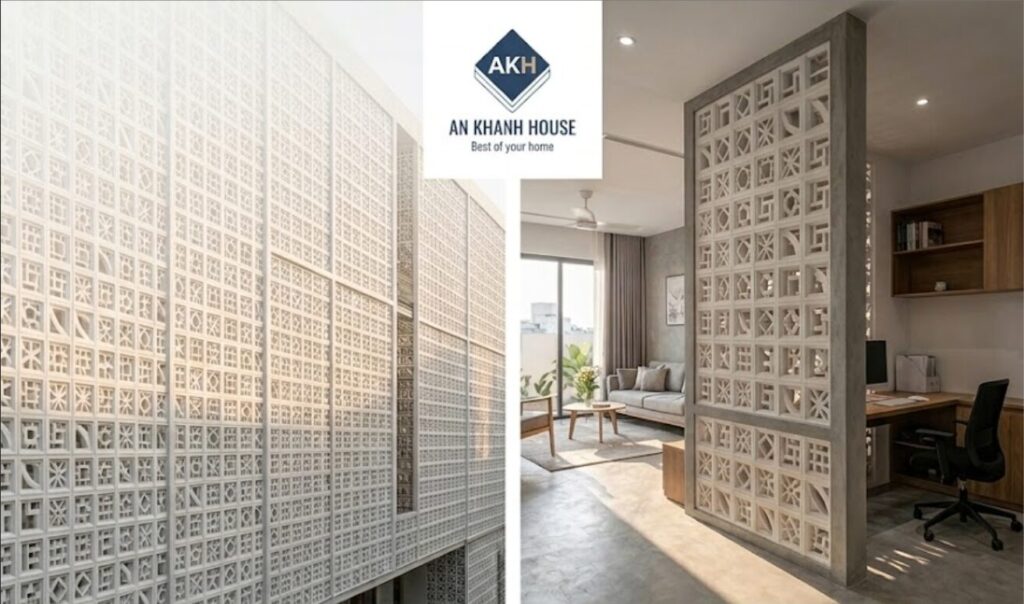 GẠCH BÔNG GIÓ AN KHÁNH HOUSE: THÔNG GIÓ, LẤY SÁNG, KIẾN TẠO MẶT ĐỨNG NGHỆ THUẬT - ANKHANHHOUSE.COM image 9