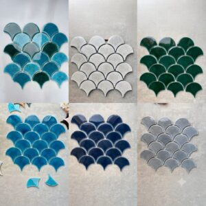 GẠCH VẢY CÁ DECOR PORCELAIN NHẬP KHẨU TRUNG QUỐC VÂN BÓNG