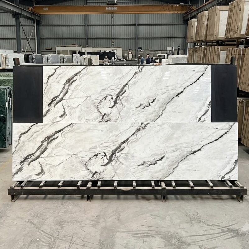 ĐÁ NUNG KẾT TRẮNG VÂN MÂY BÓNG – 800x2400x15mm – Ấn Độ