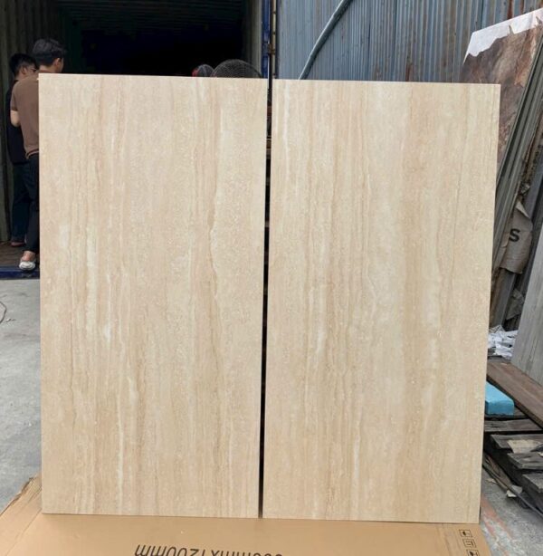 GẠCH TRAVERTINE KEM MỜ VÂN ĐÁ SỌC DƯA – 60X120cm – Ấn Độ – Porcelain