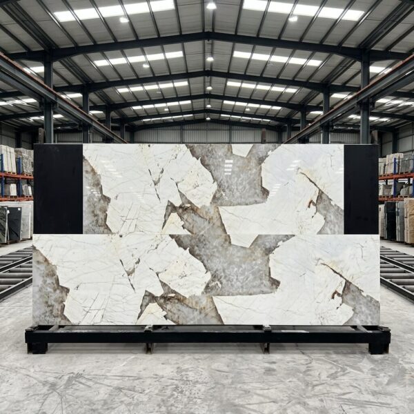 ĐÁ NUNG KẾT TRẮNG VÂN ĐÁ GRANITE BÓNG – 800x2400x15mm – Ấn Độ