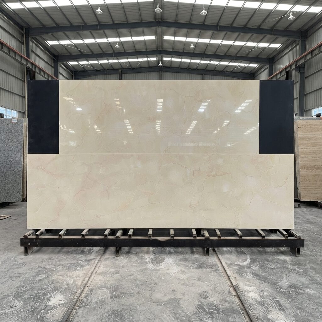 ĐÁ NUNG KẾT KEM VÂN ĐÁ MARBLE BÓNG – 800x2400x15mm – Ấn Độ