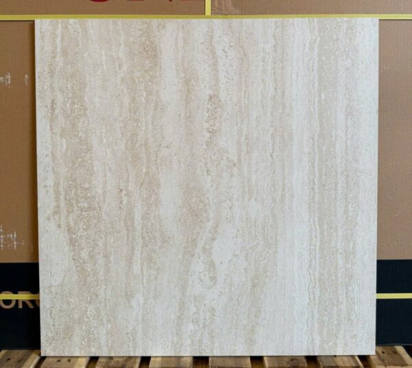 GẠCH TRAVERTINE KEM MỜ VÂN SỌC DƯA  – 60×60 – VietNam – Porcelain